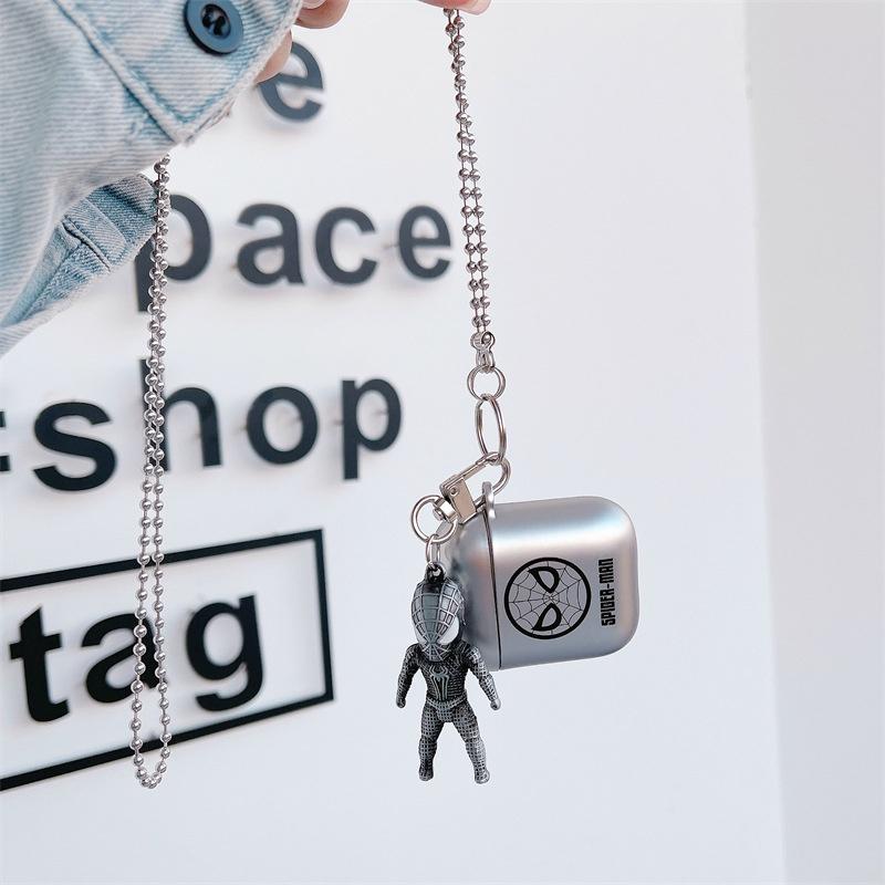 電鍍啞光歐美蛛人AirPods3 保護套 Pro2 保護套 2代1代蘋果 耳機保護套 耳機殼 藍牙 藍芽耳機套 生日禮物-細節圖2