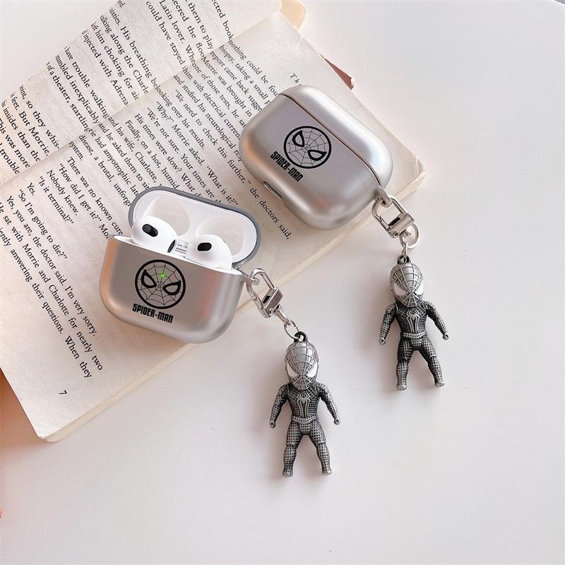 電鍍啞光歐美蛛人AirPods3 保護套 Pro2 保護套 2代1代蘋果 耳機保護套 耳機殼 藍牙 藍芽耳機套 生日禮物-細節圖5