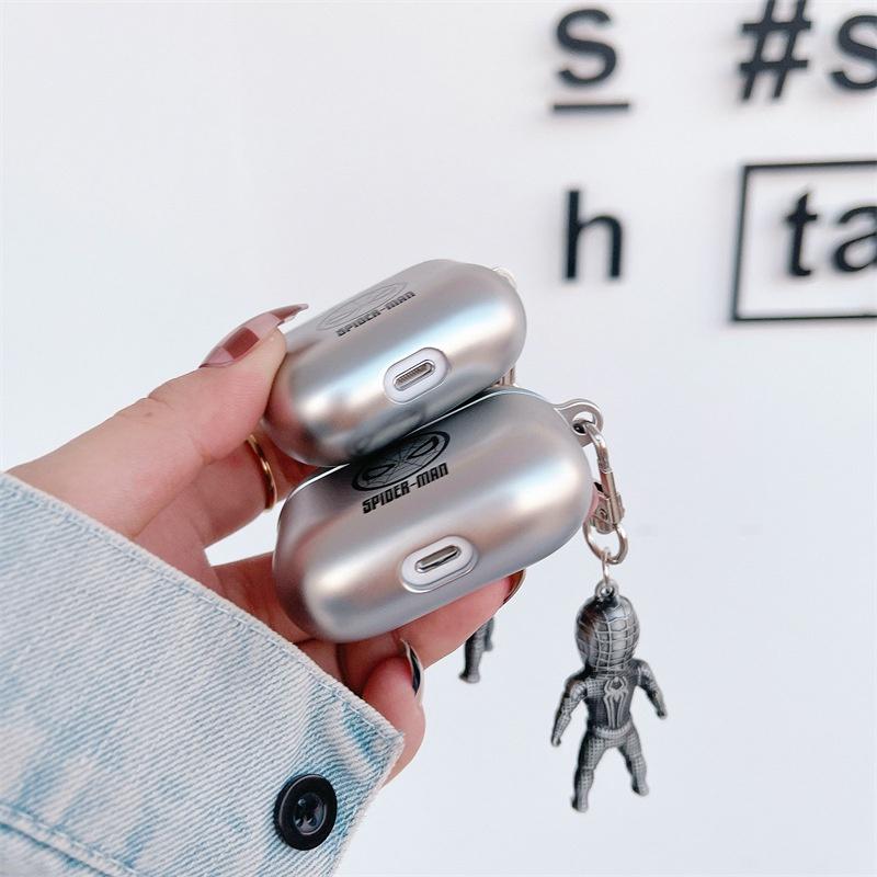 電鍍啞光歐美蛛人AirPods3 保護套 Pro2 保護套 2代1代蘋果 耳機保護套 耳機殼 藍牙 藍芽耳機套 生日禮物-細節圖6