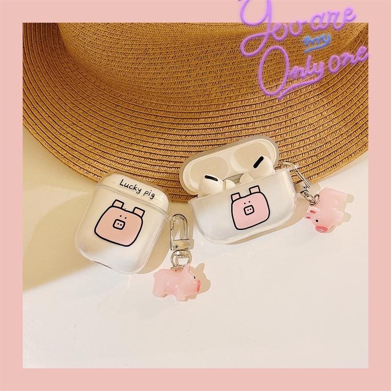 透明幸運小豬AirPods3 保護套 3代 pro 保護套 2代 1代 蘋果 三代 保護套 耳機殼 藍牙 藍芽耳機套-細節圖2