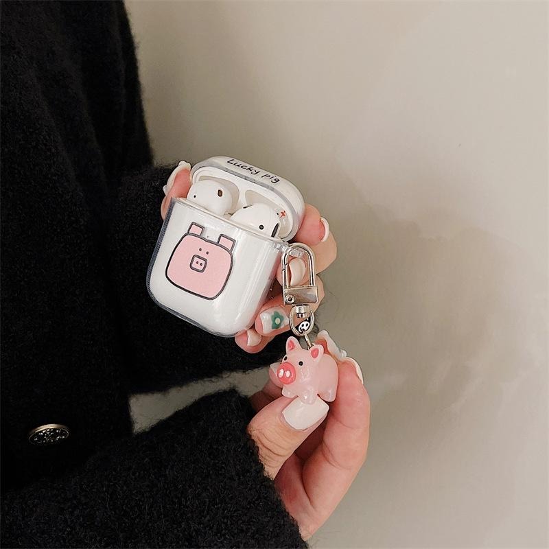 透明幸運小豬AirPods3 保護套 3代 pro 保護套 2代 1代 蘋果 三代 保護套 耳機殼 藍牙 藍芽耳機套-細節圖3