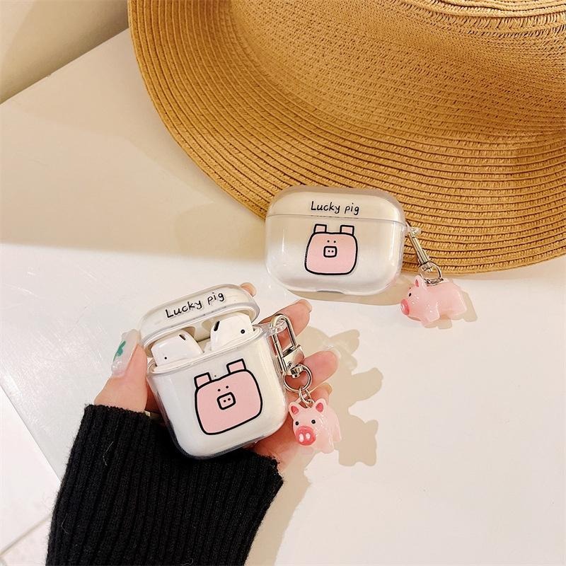 透明幸運小豬AirPods3 保護套 3代 pro 保護套 2代 1代 蘋果 三代 保護套 耳機殼 藍牙 藍芽耳機套-細節圖5