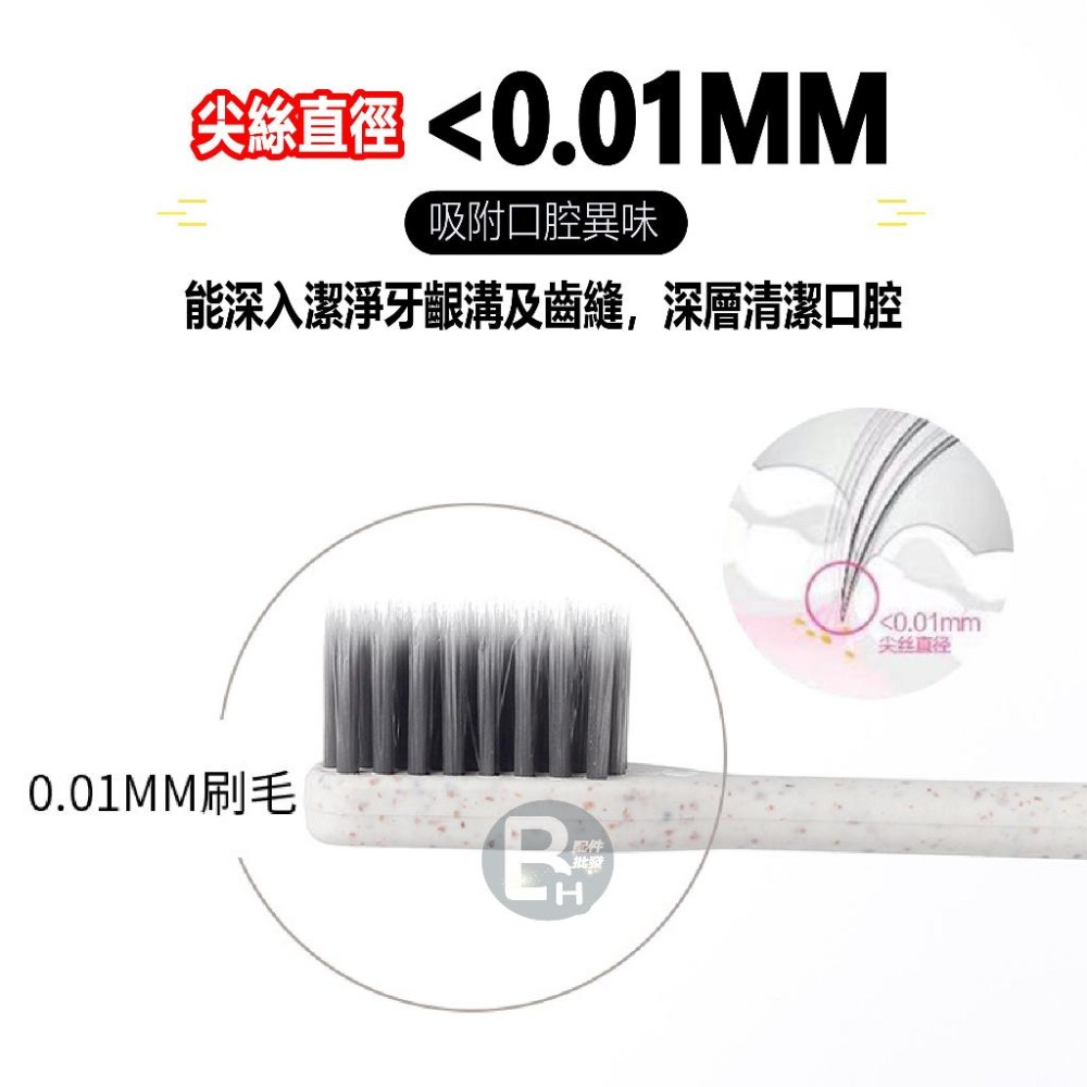 四色小麥軟毛牙刷 竹炭牙刷 小麥桔梗牙刷 日系 附收納盒 細軟 環保牙刷 便攜旅行 牙齒清潔 飯店牙刷 成人牙刷 護齦-細節圖3