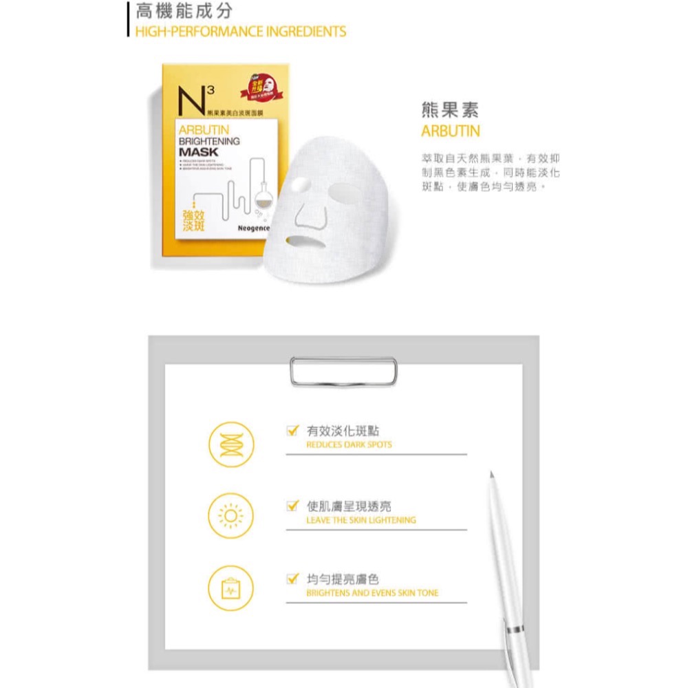 《ㄚ亭愛團購》🔥現貨🔥Neogence 霓淨思 N3高機能面膜(冰河醣/熊果素/深海藍藻/杏仁酸/茶樹)-細節圖5