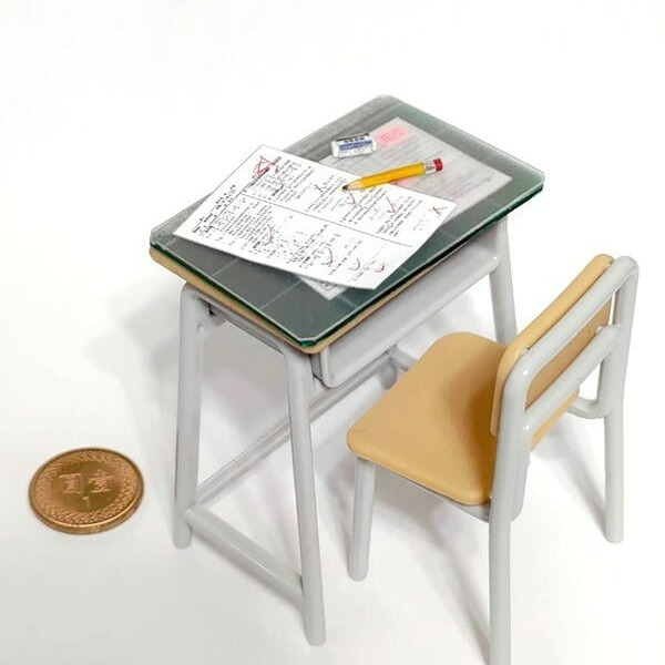【袖珍屋】雙層學生桌墊模型(F0345A0060)-細節圖3