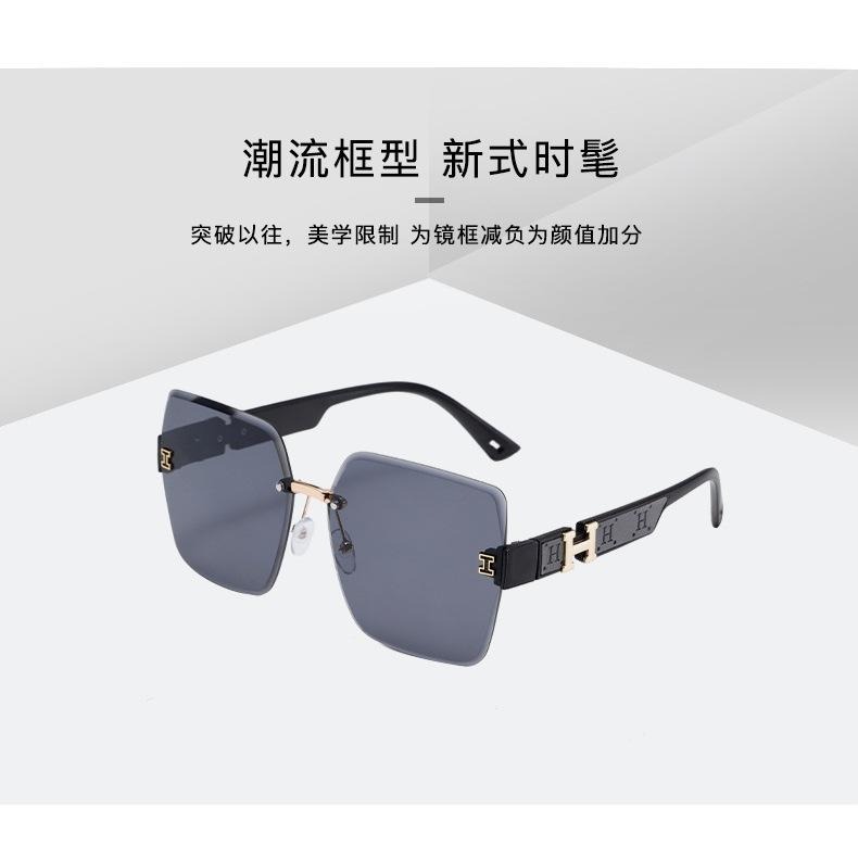 2025 新款時尚 贈送眼鏡盒  切邊 太陽眼鏡 網紅同款 抖音直播 墨鏡 防紫外線 太陽眼鏡 海邊 贈送眼鏡盒!-細節圖4