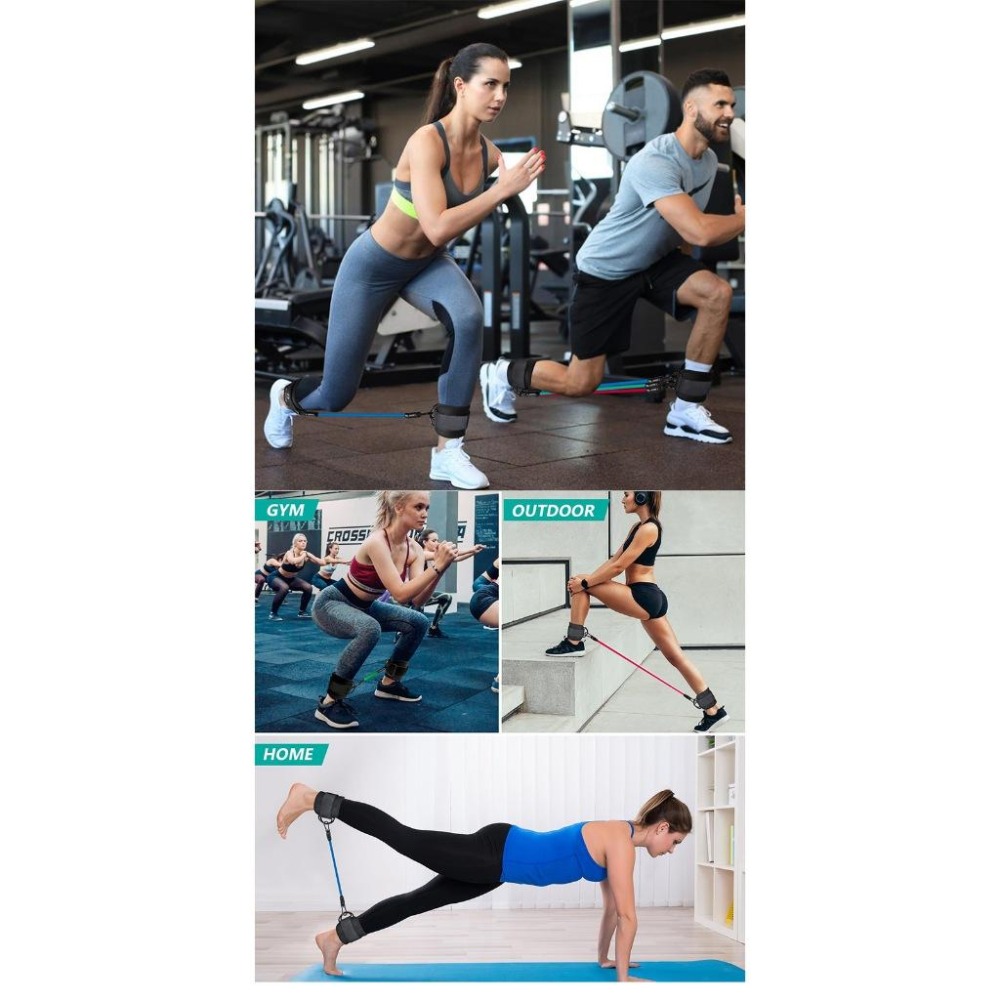 【現貨 腳踝拉力繩】 腳踝拉力繩 臀部訓練 腳踝扣 腳踝套 練臀 美臀 翹臀 提臀 重訓 健身拉力繩 D環-細節圖4