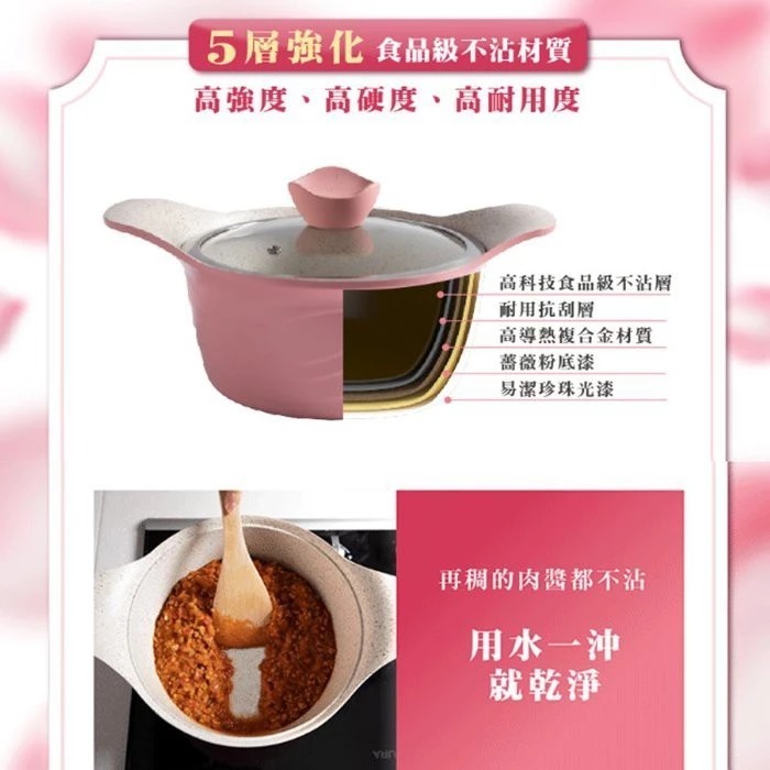 鍋寶-薔薇不沾湯鍋20cm-細節圖5