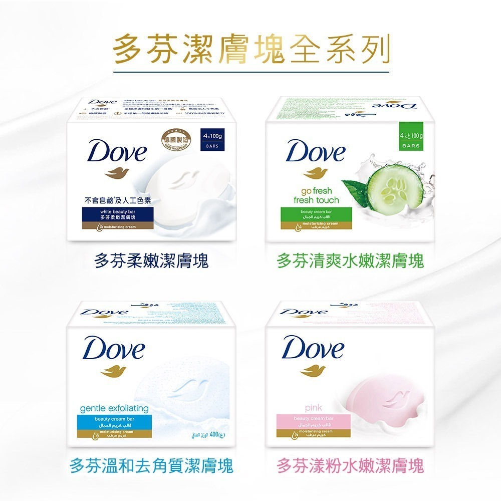 DOVE多芬香皂-滋養柔嫩/清爽水嫩 潔膚塊4入組-細節圖5