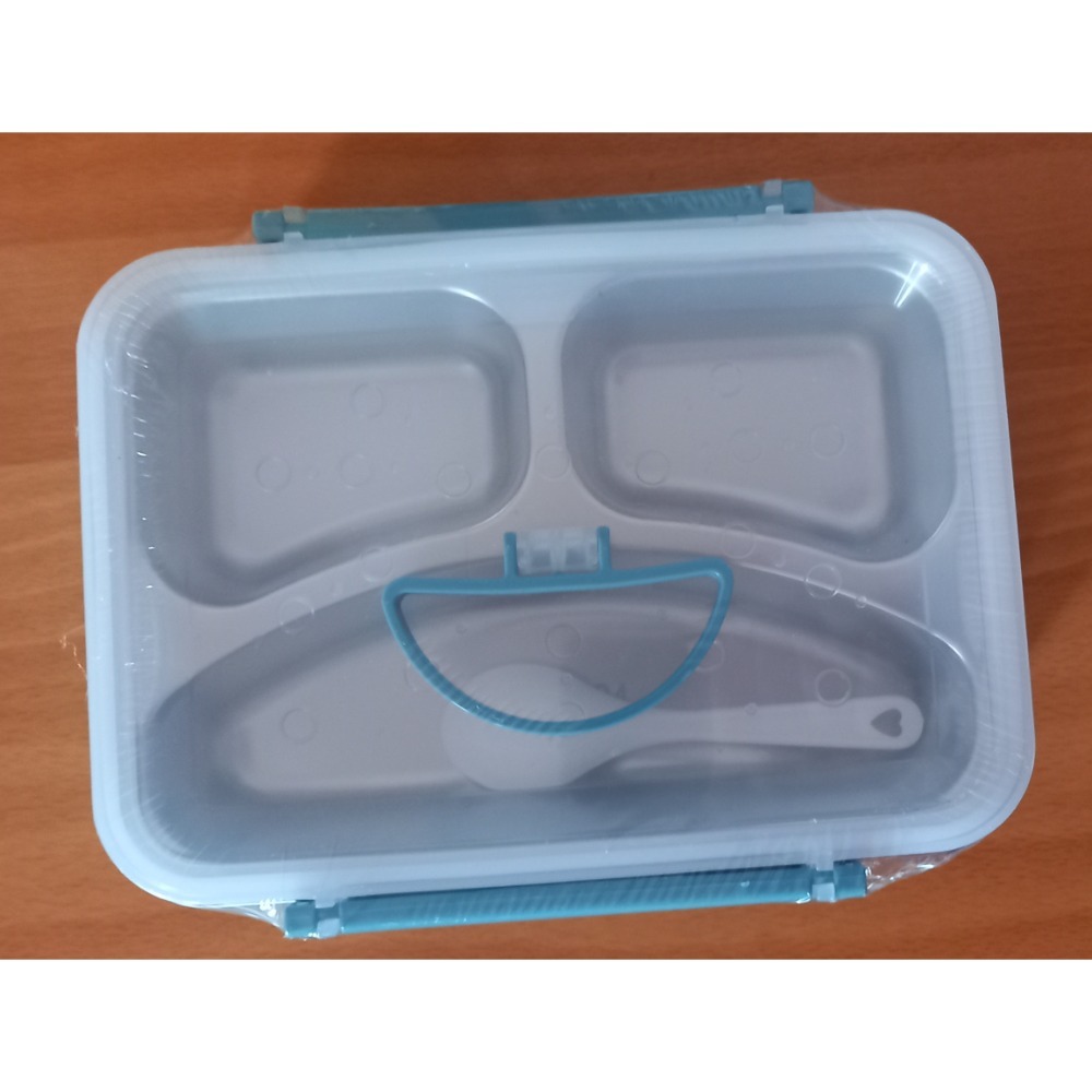 304 不鏽鋼保溫分格式便當盒(手提式/淡藍)-細節圖5