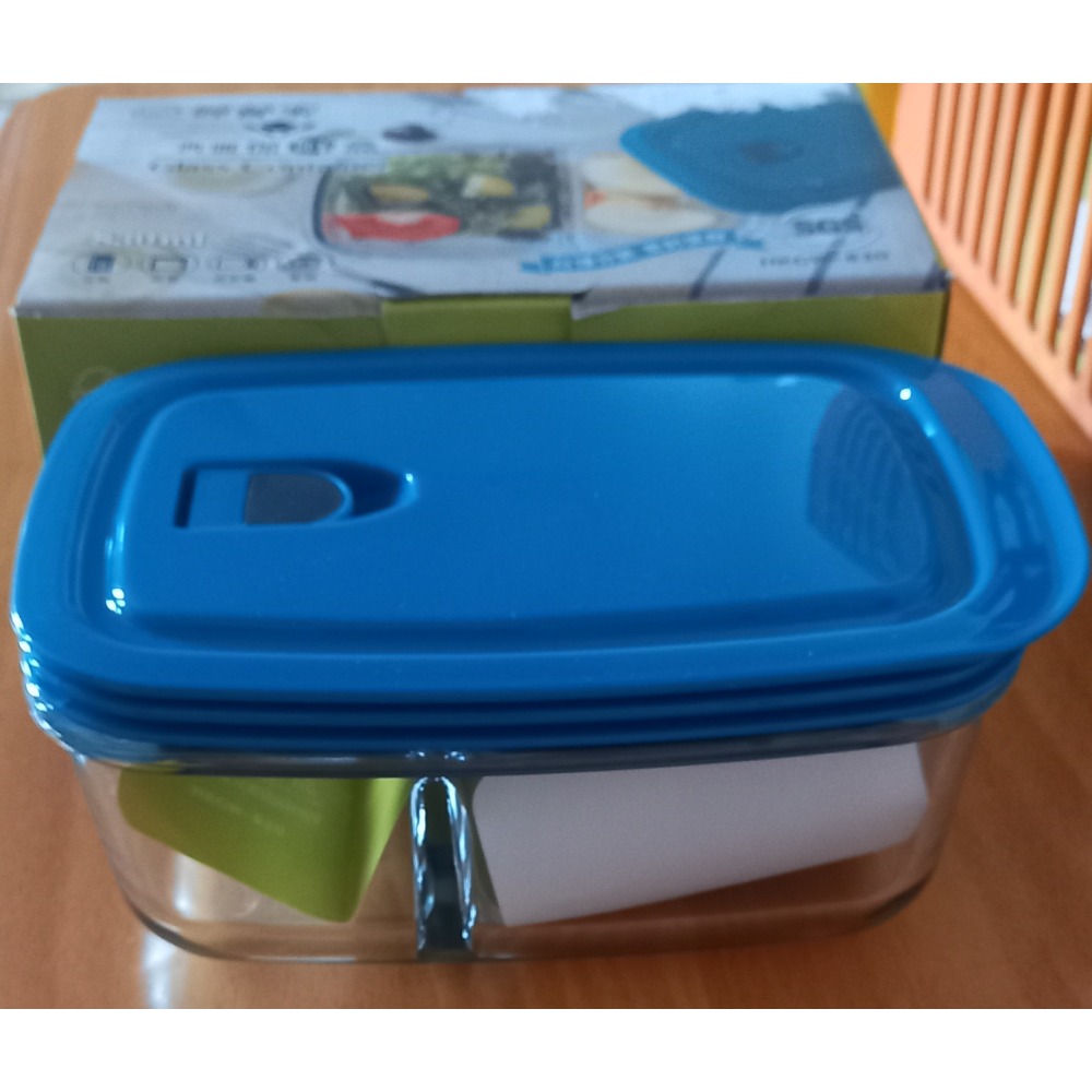 妙管家典雅 玻璃保鮮盒(分隔式)830ml-細節圖2