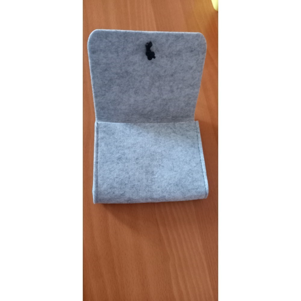 毛氈布收納包(灰色)-3C收納包-細節圖3