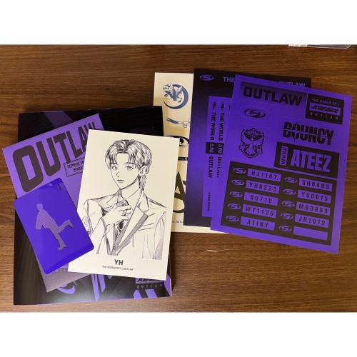 空專 現貨 ATEEZ - THE WORLD EP.2 : OUTLAW(9TH MINI ALBUM)明信片