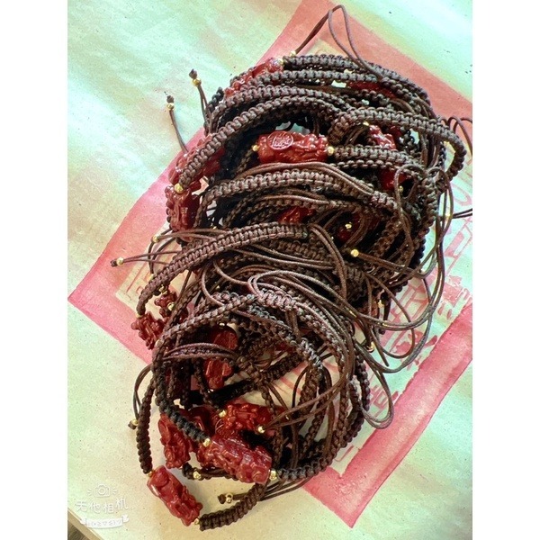 ☯眾神會廟方☯紫金砂硃砂貔貅手鏈❤️濟公師父降駕開光加持-細節圖4