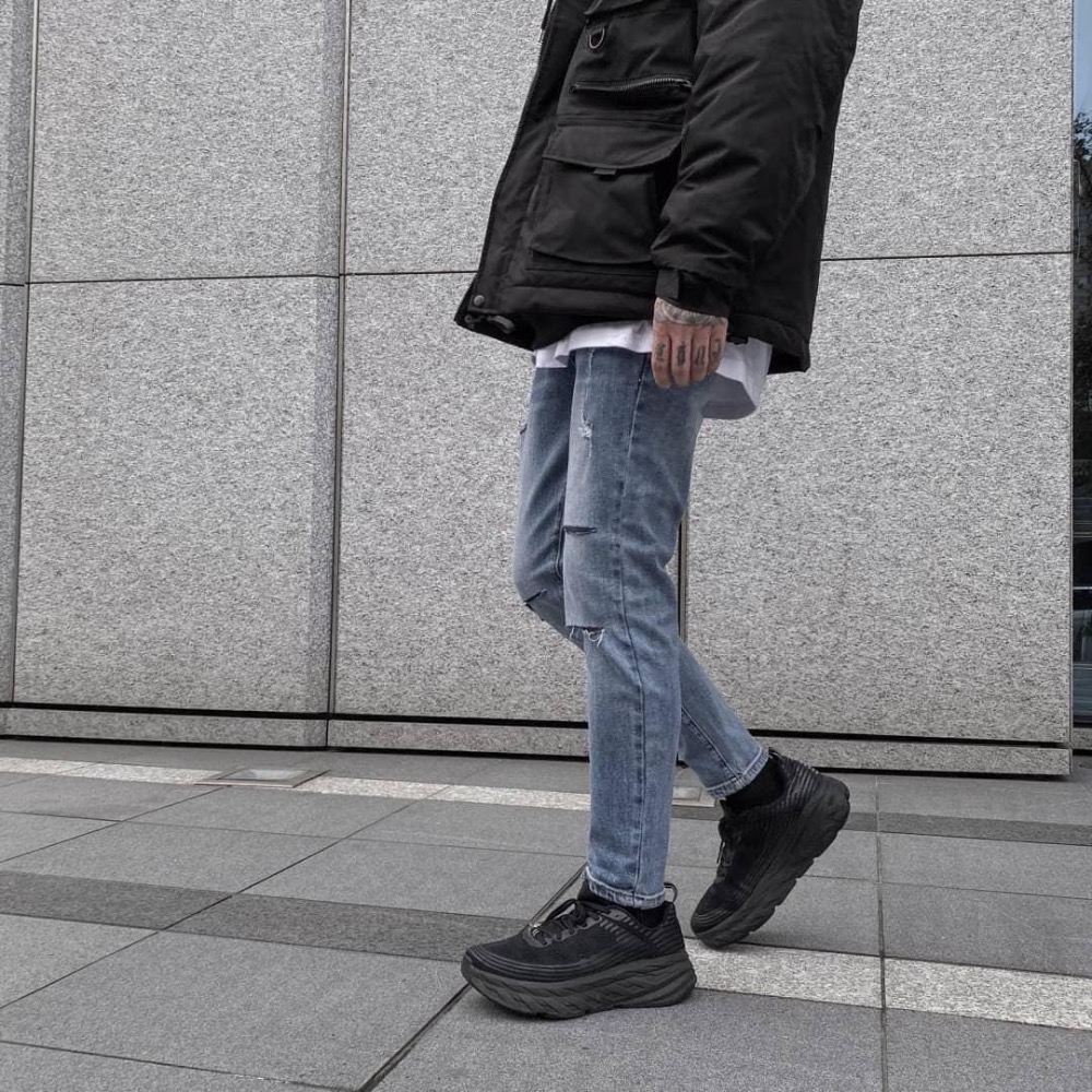 高磅數超強多刀割淺藍牛仔褲-細節圖7