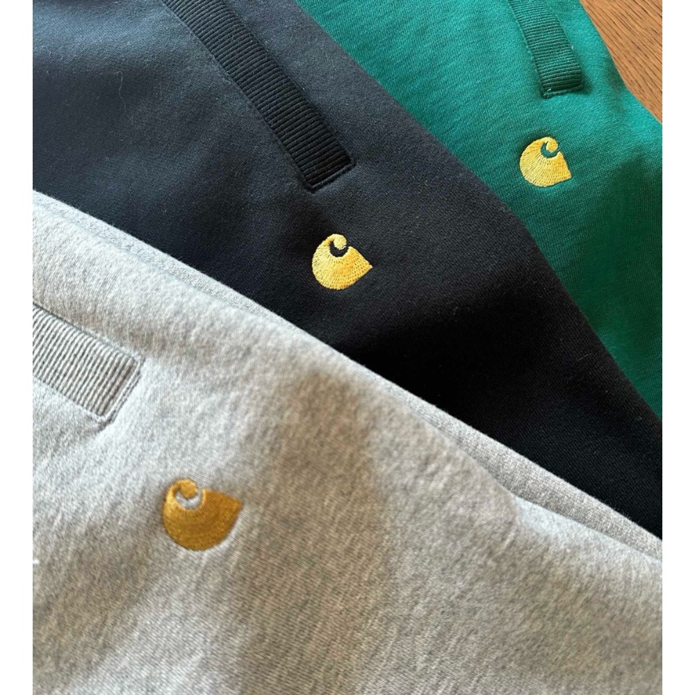 Carhartt wip卡哈特金標刺繡加絨休閒運動衛褲-細節圖2