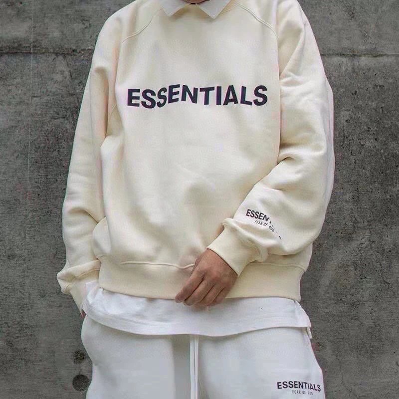 Fog 復線 Essentials 胸前硅膠字母Logo  圓領加絨衛衣 男女款-細節圖7