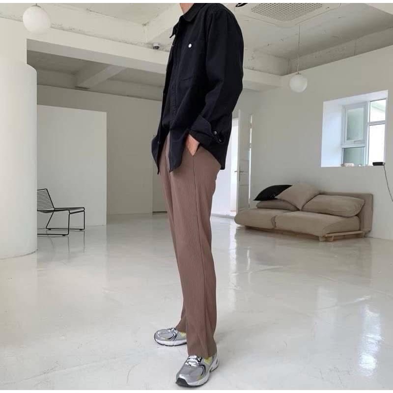 韓國素面高磅休閒軍裝風長襯衫-細節圖3