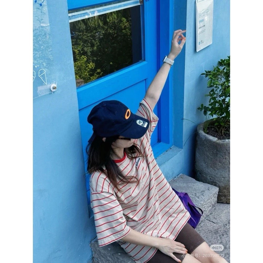 vintage oakley聯名47刺繡鴨舌帽復古街頭kiko棒球帽-細節圖3