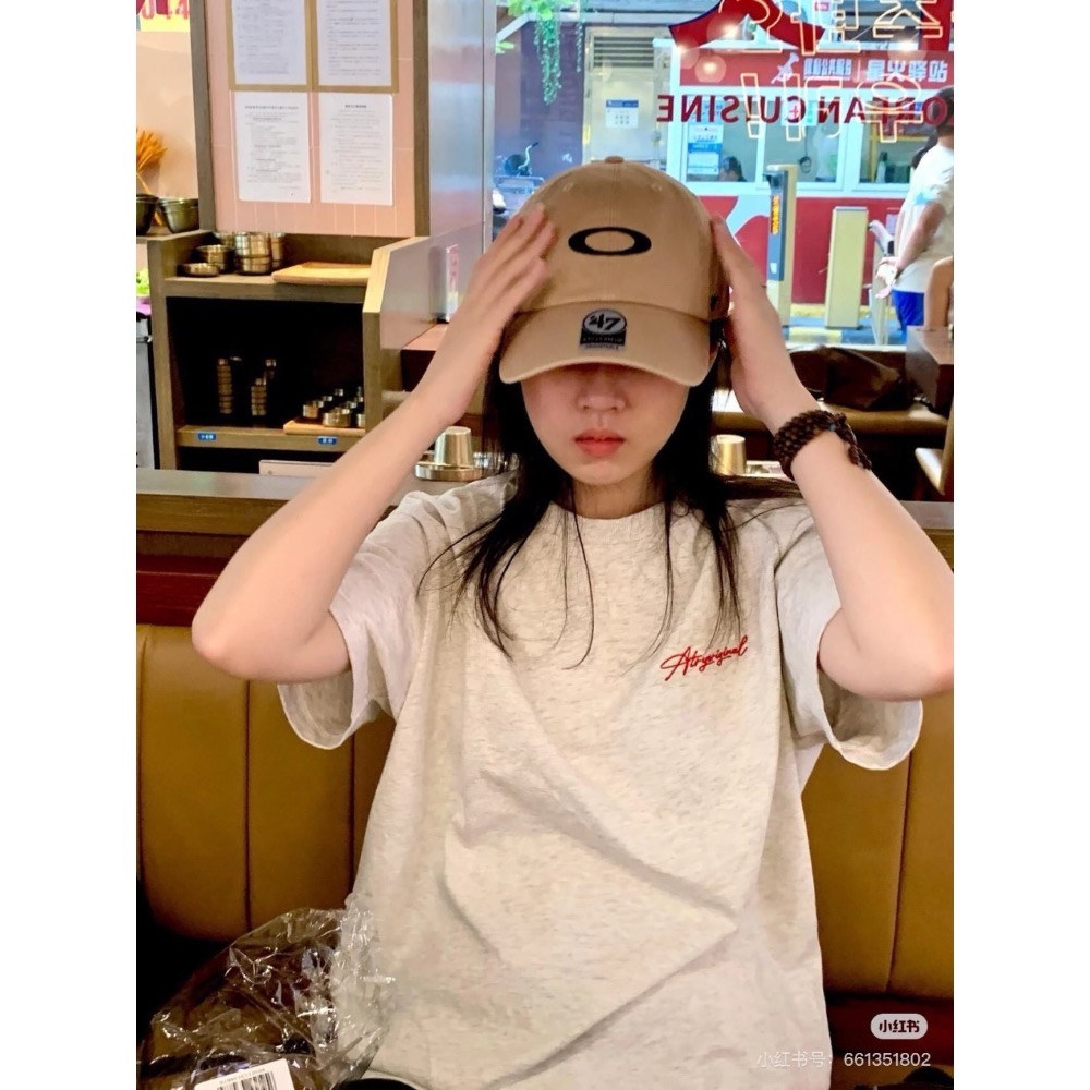 vintage oakley聯名47刺繡鴨舌帽復古街頭kiko棒球帽-細節圖7