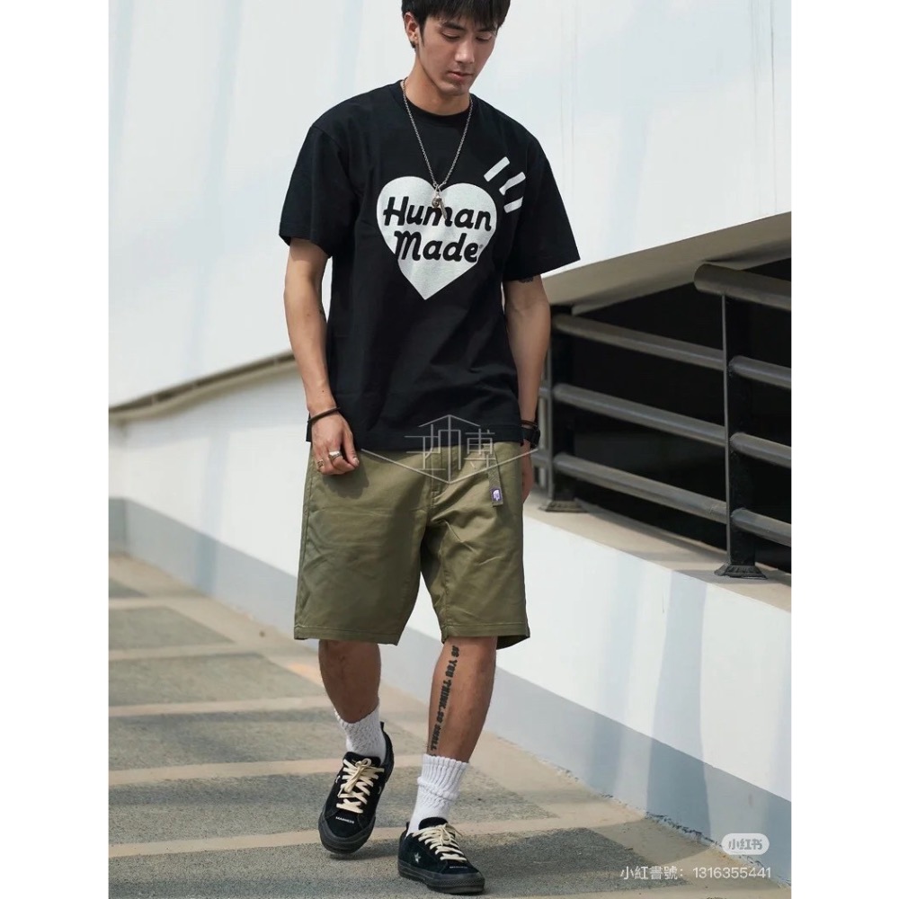 HUMAN MADE SS2中間白藍大愛心情侶款短袖T恤-細節圖3