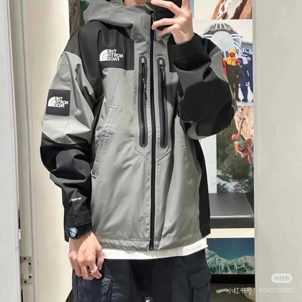 TheNorthFace防風戶外壓膠衝鋒衣男女休閒外套春-細節圖4