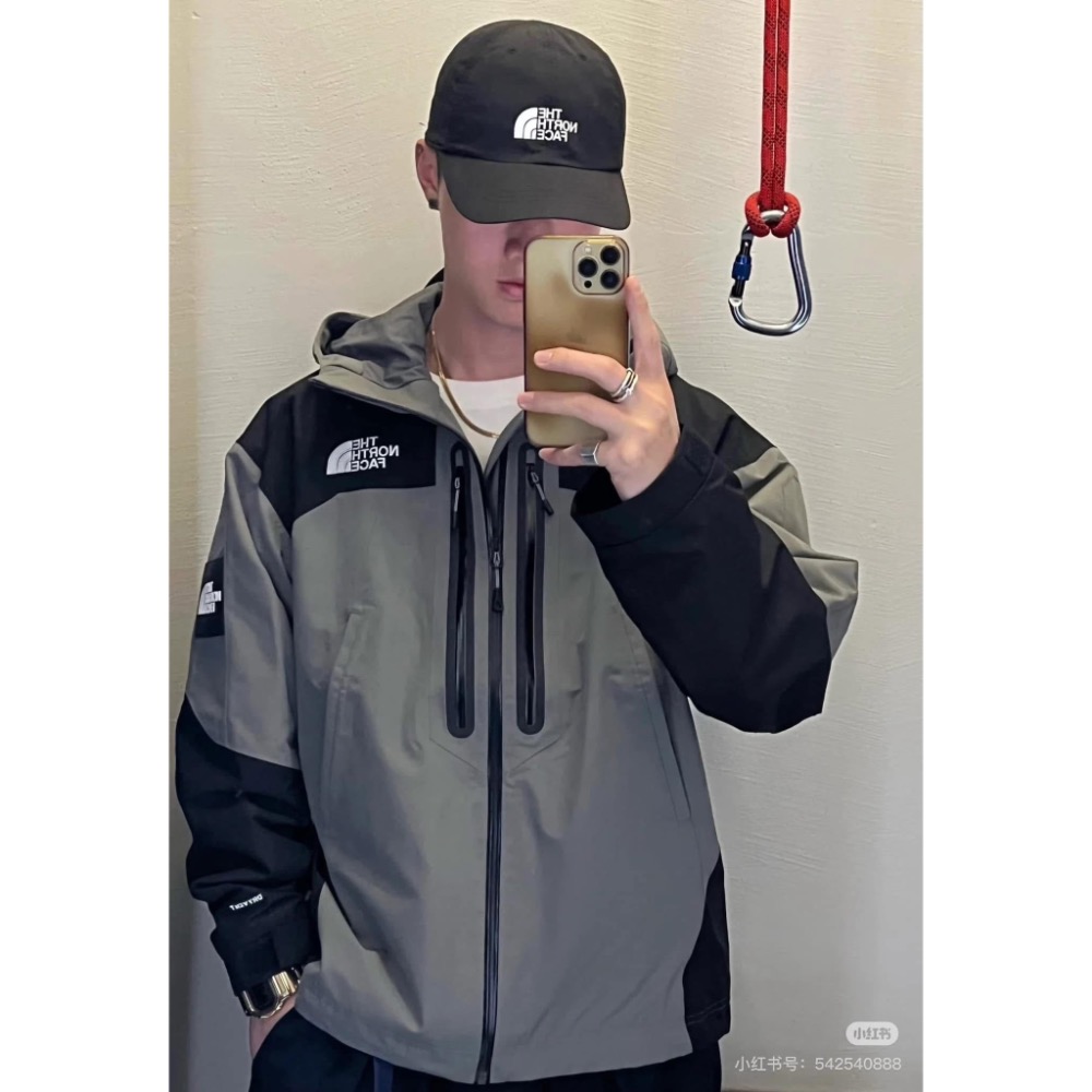 TheNorthFace防風戶外壓膠衝鋒衣男女休閒外套春-細節圖5