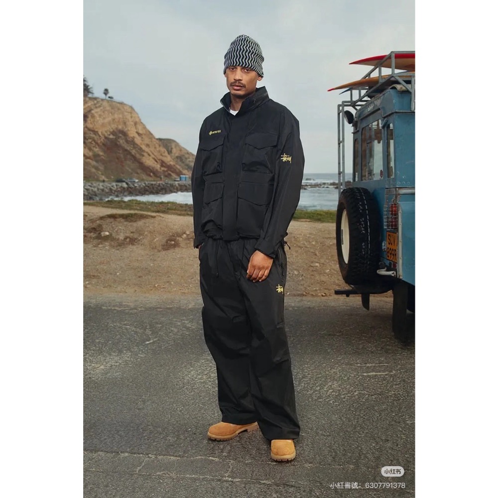 Stussy  24ss GORE-TEX M65 JACKET聯名全壓膠硬殼衝鋒衣 男女款防水滑雪服-細節圖4