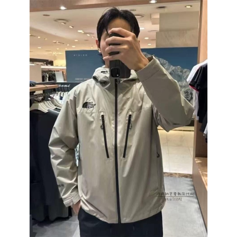 TheNorthFace防風戶外壓膠衝鋒衣男女休閒外套春-細節圖3