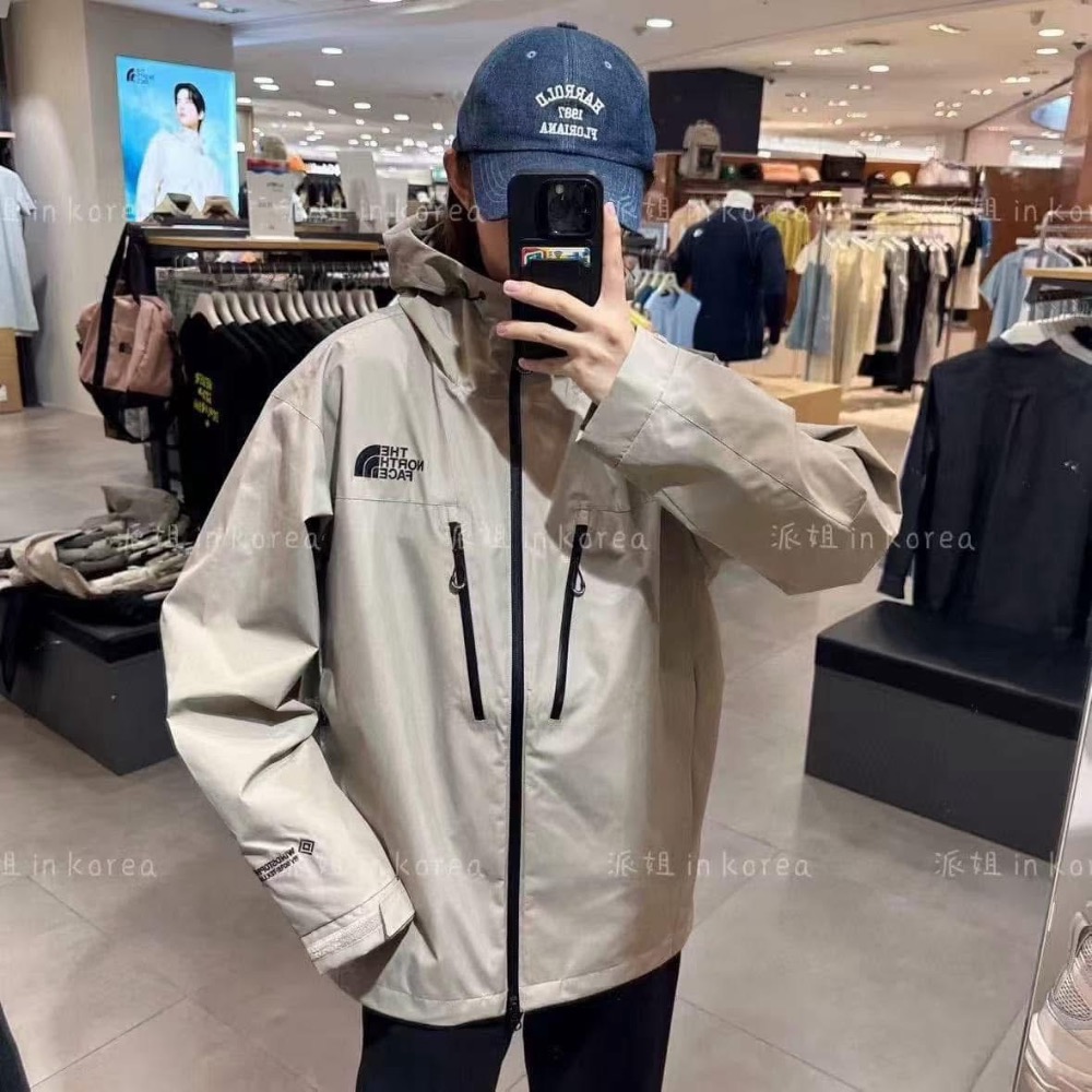 TheNorthFace防風戶外壓膠衝鋒衣男女休閒外套春-細節圖4