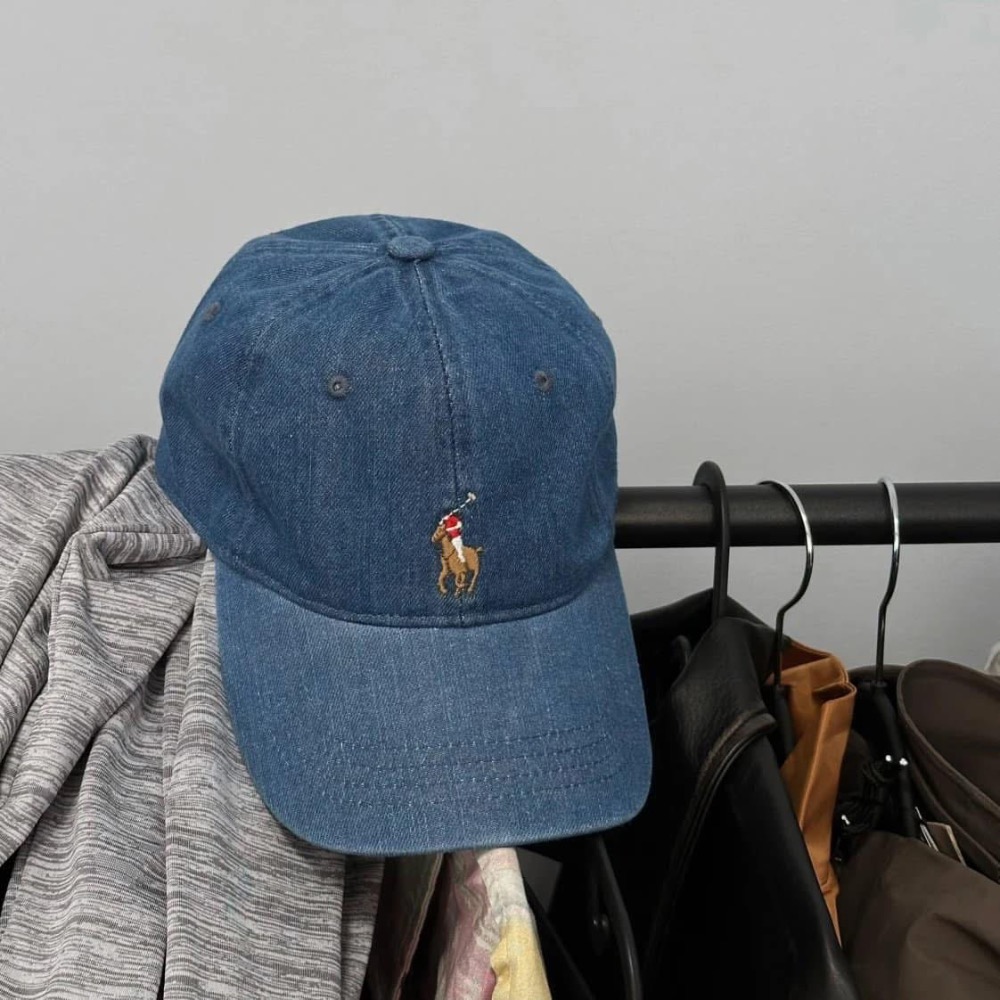 Ralph Lauren 靛藍色彩色小馬老帽 顏色超美-細節圖3