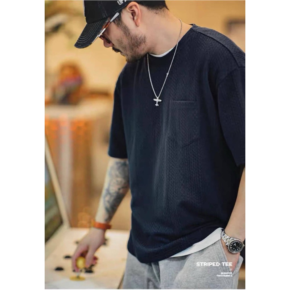 馬登同款文理短袖-細節圖2