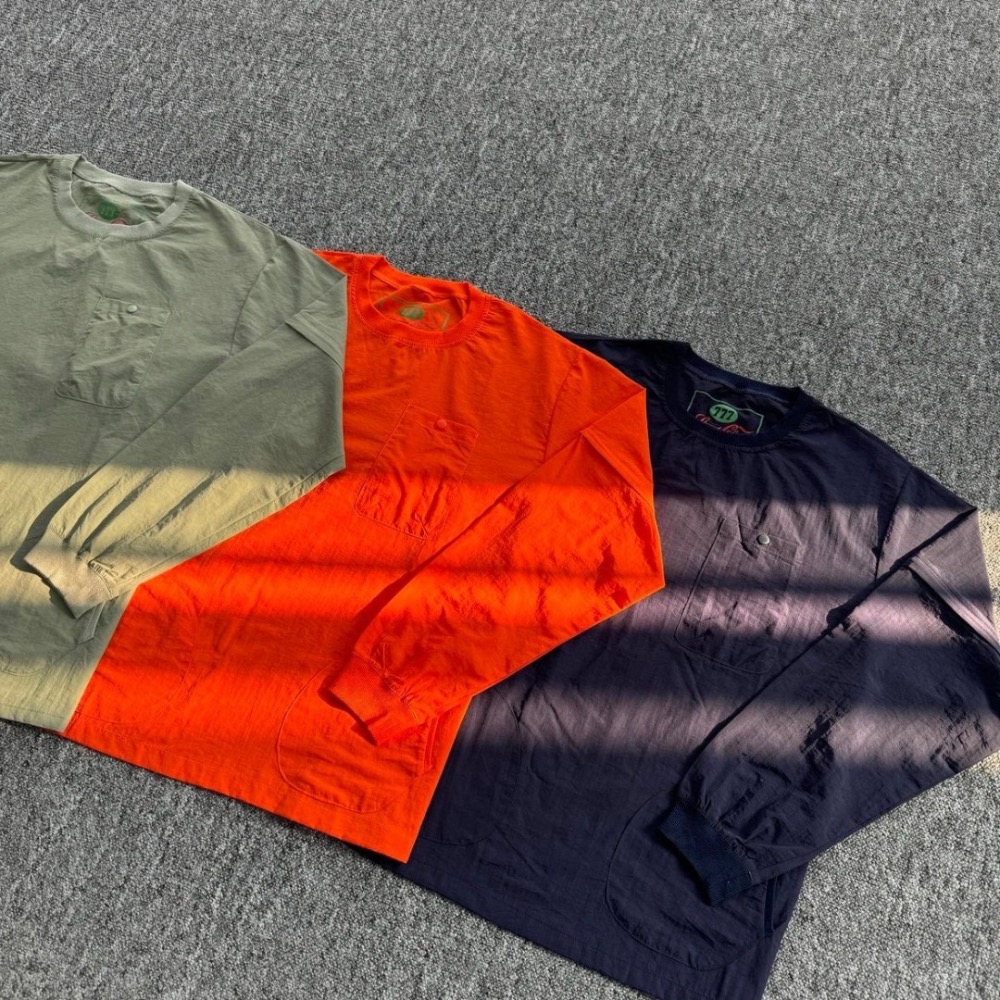 日系寬松純色休閒長袖T恤-細節圖2