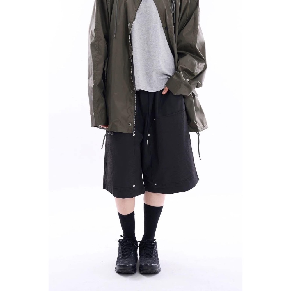 束繩拼接口袋短褲-細節圖6