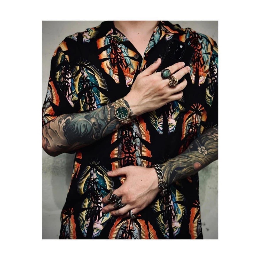 MARIA tiger stripe printed shirt 短袖襯衫 虎紋印-細節圖4