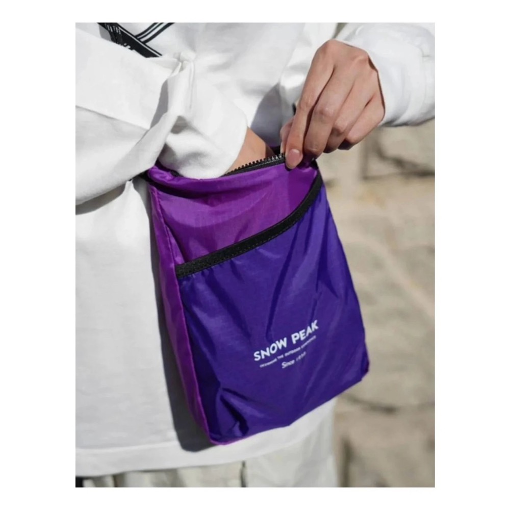 Snow peak 雪花包  多巴胺拼色！日系戶外防撕裂運動休閒斜挎包-細節圖2