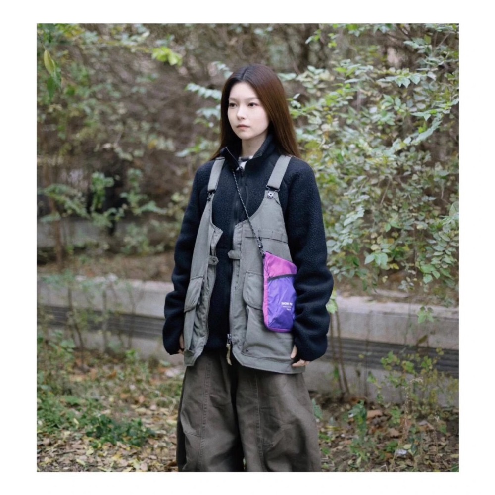 Snow peak 雪花包  多巴胺拼色！日系戶外防撕裂運動休閒斜挎包-細節圖3