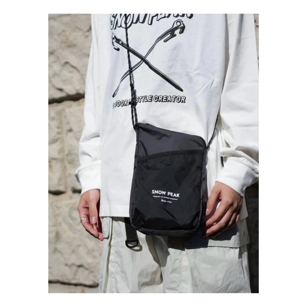 Snow peak 雪花包  多巴胺拼色！日系戶外防撕裂運動休閒斜挎包-細節圖7