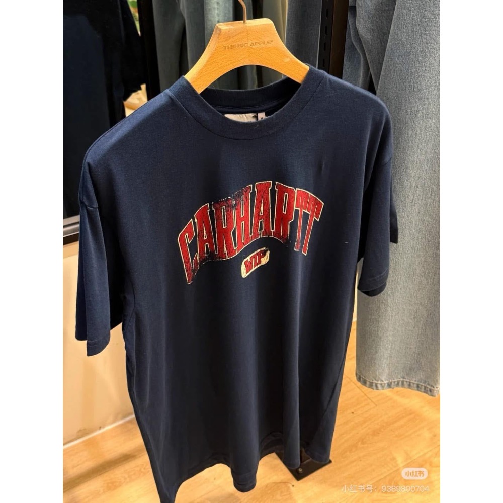 2025新品Carhartt 學院風仿舊刷色短袖-細節圖3