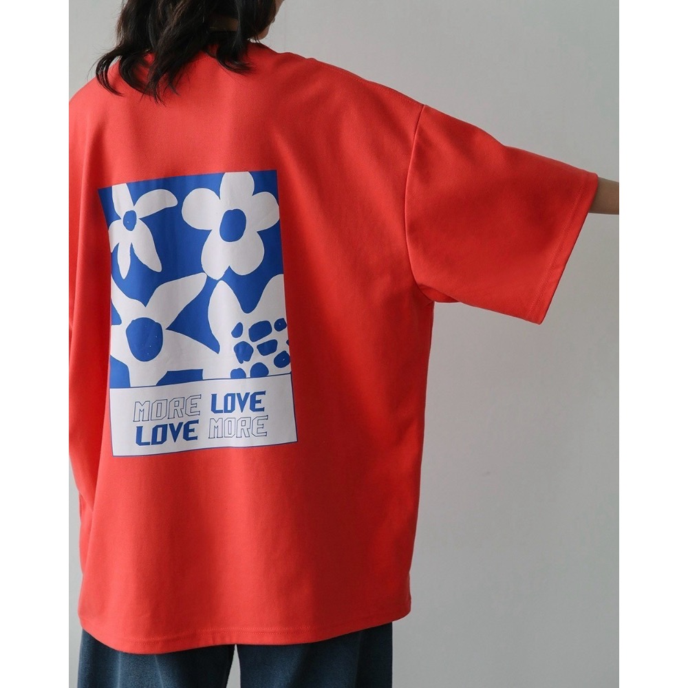 MORE LOVE花朵插畫短T-細節圖8