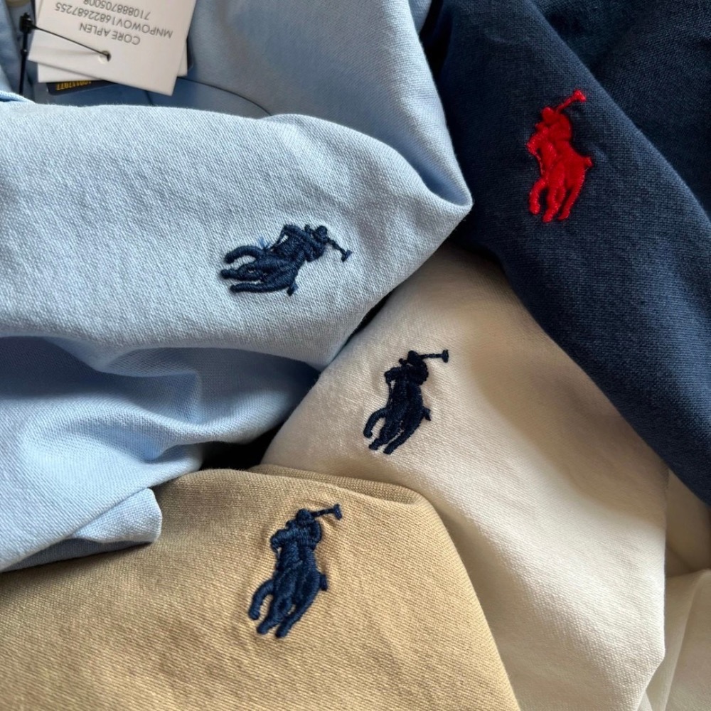 Ralph Lauren 經典四色純棉長袖襯衫 男女同款-細節圖9