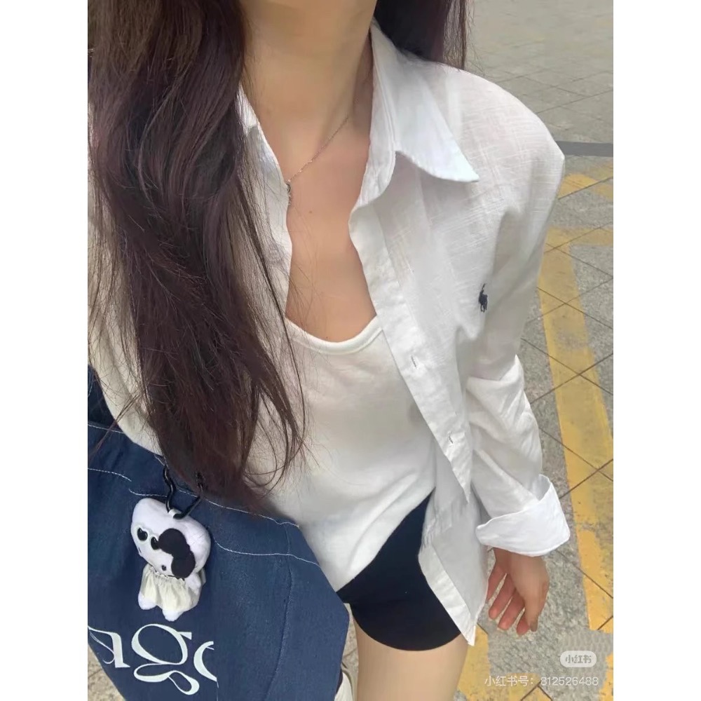 Ralph Lauren 經典四色純棉長袖襯衫 男女同款-細節圖10