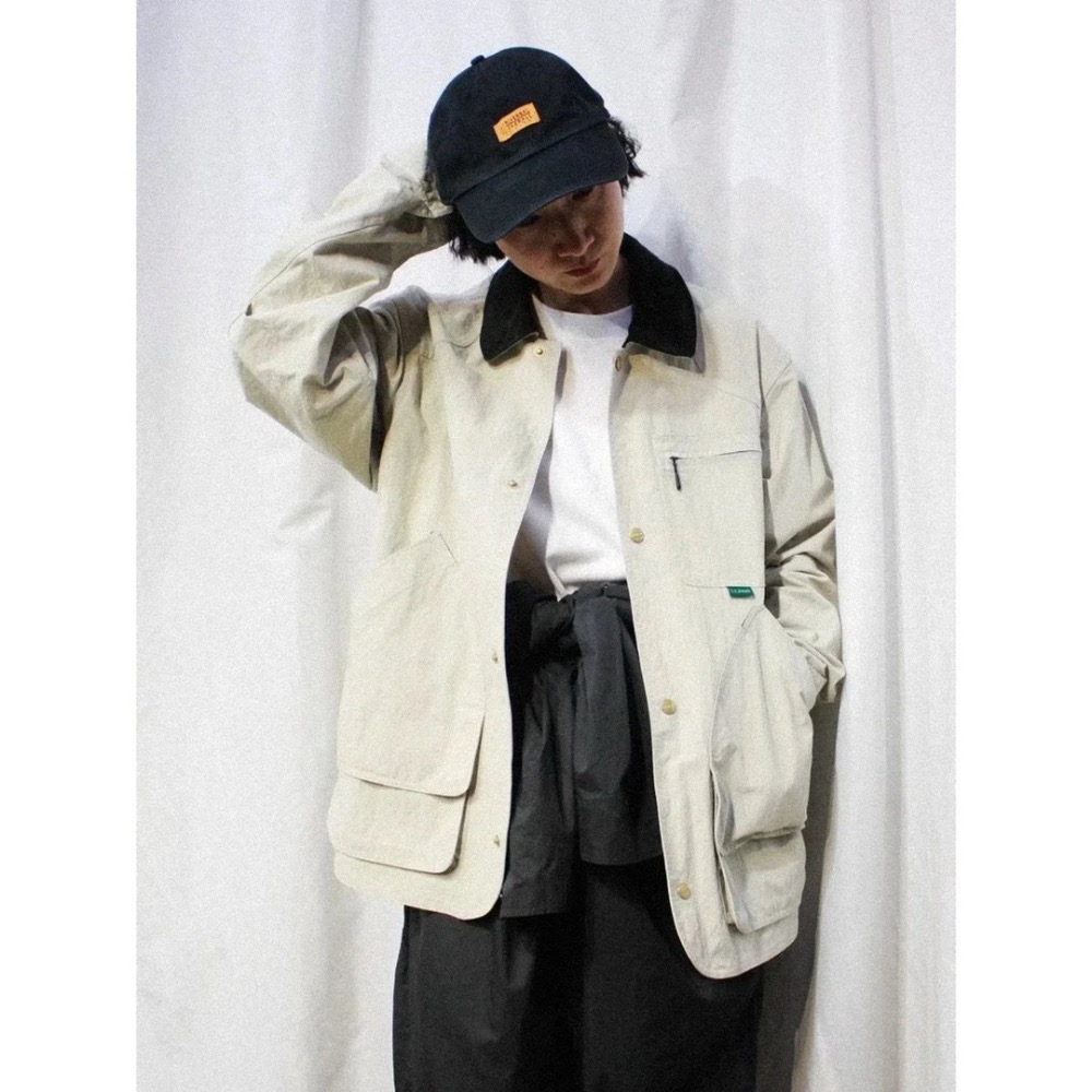 L.L.BEAN FIELD COAT 防水防風 尼龍帆布 獵裝夾克 翻領外套 男女款-細節圖4