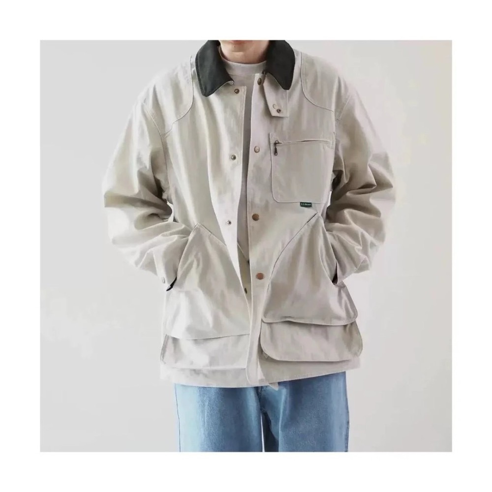 L.L.BEAN FIELD COAT 防水防風 尼龍帆布 獵裝夾克 翻領外套 男女款-細節圖5
