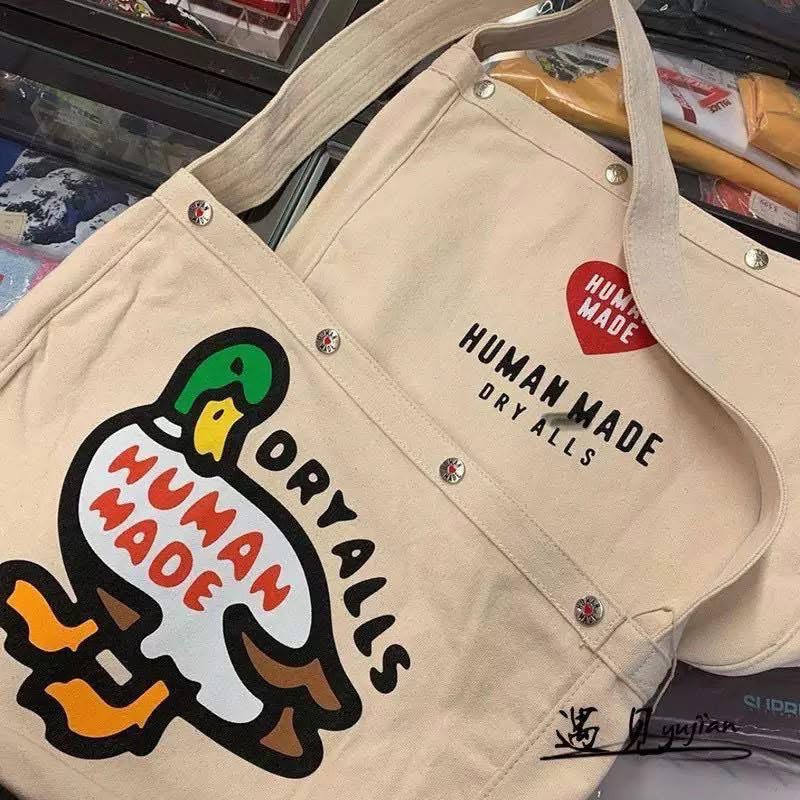 HUMAN MADE PAPERBOY BAG  鴨子法鬥小狗字母愛心雙面郵差包單肩斜挎包-細節圖2