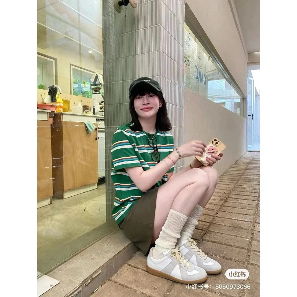 萬能搭的鞋】復古生膠底 皮質休閒板鞋 德訓鞋 男女款-細節圖4