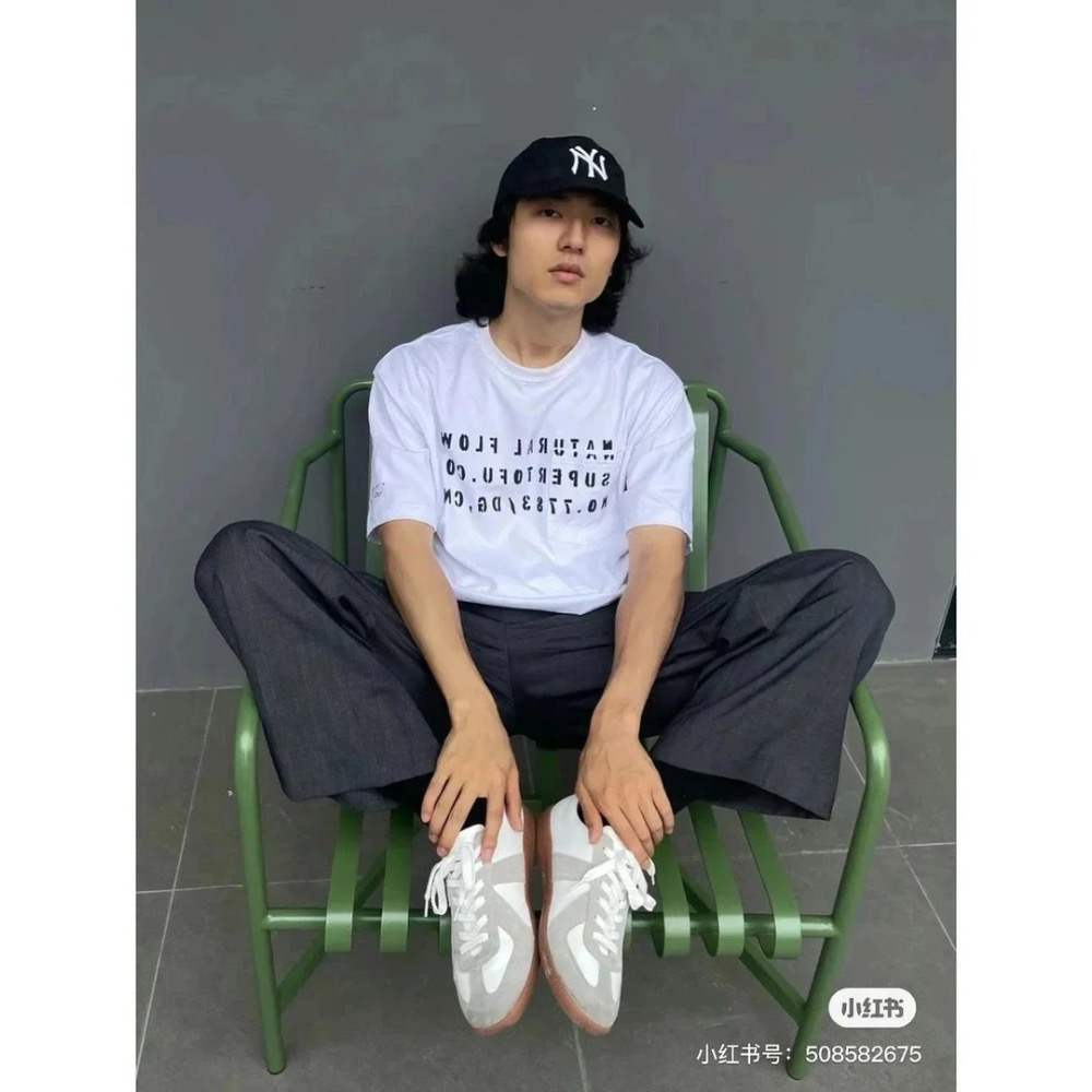 萬能搭的鞋】復古生膠底 皮質休閒板鞋 德訓鞋 男女款-細節圖5