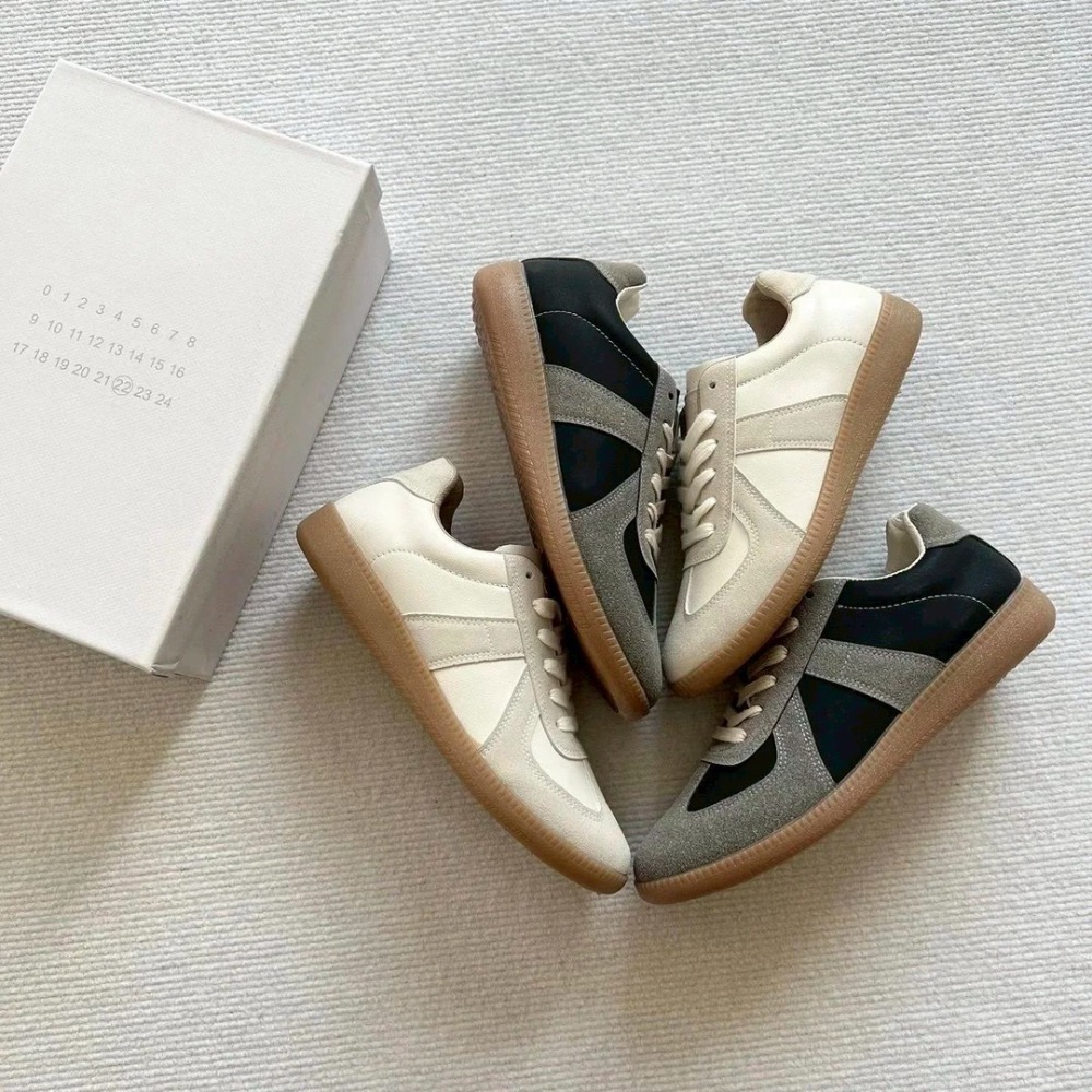 萬能搭的鞋】復古生膠底 皮質休閒板鞋 德訓鞋 男女款-細節圖6