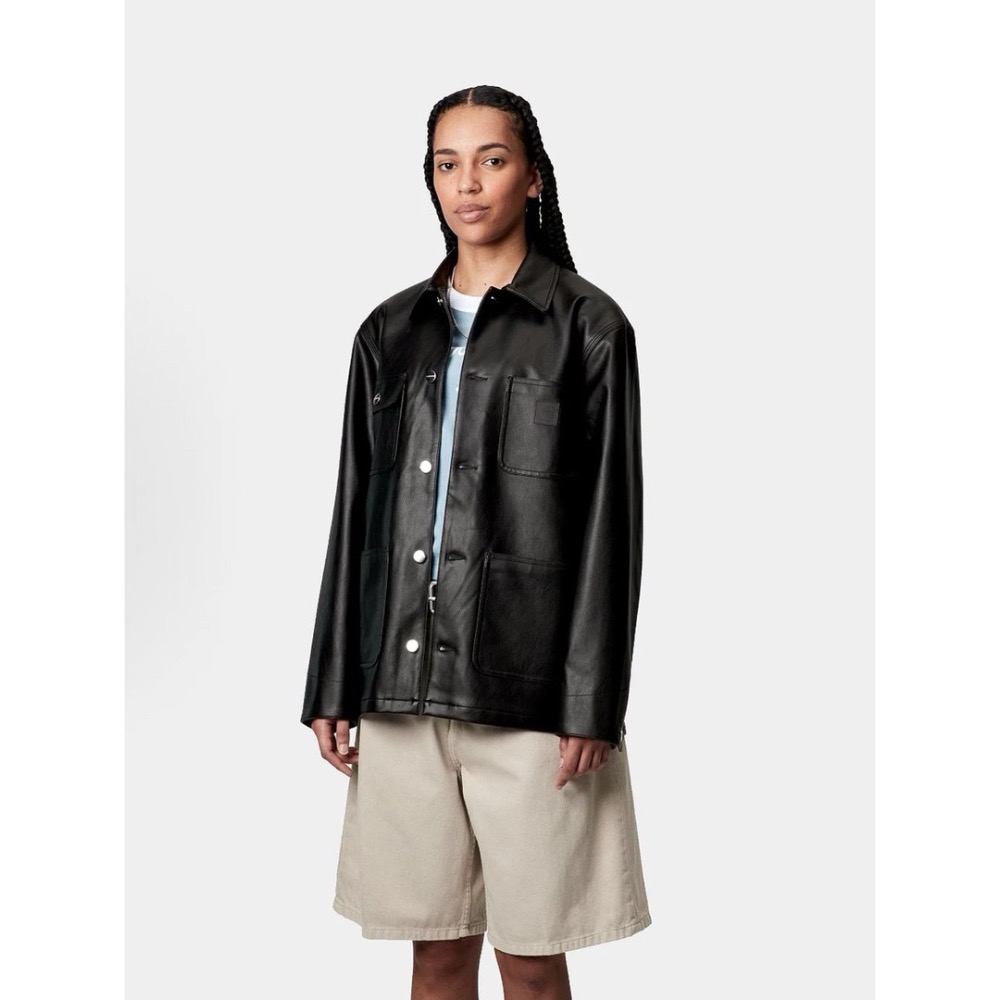 Carhartt密西根經典皮標  多口袋皮衣 男女同款-細節圖3