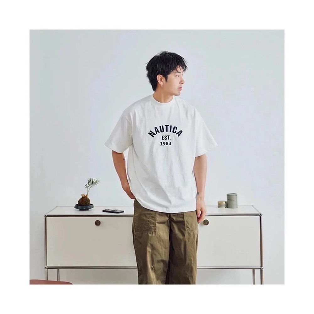 NAUTICA長谷川 1983貼布  刺繡字母 短袖T恤 男女款-細節圖2